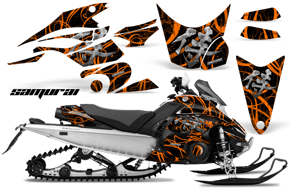 Yamaha FX Nytro 2010 Graphics Kit Samurai Orange Black